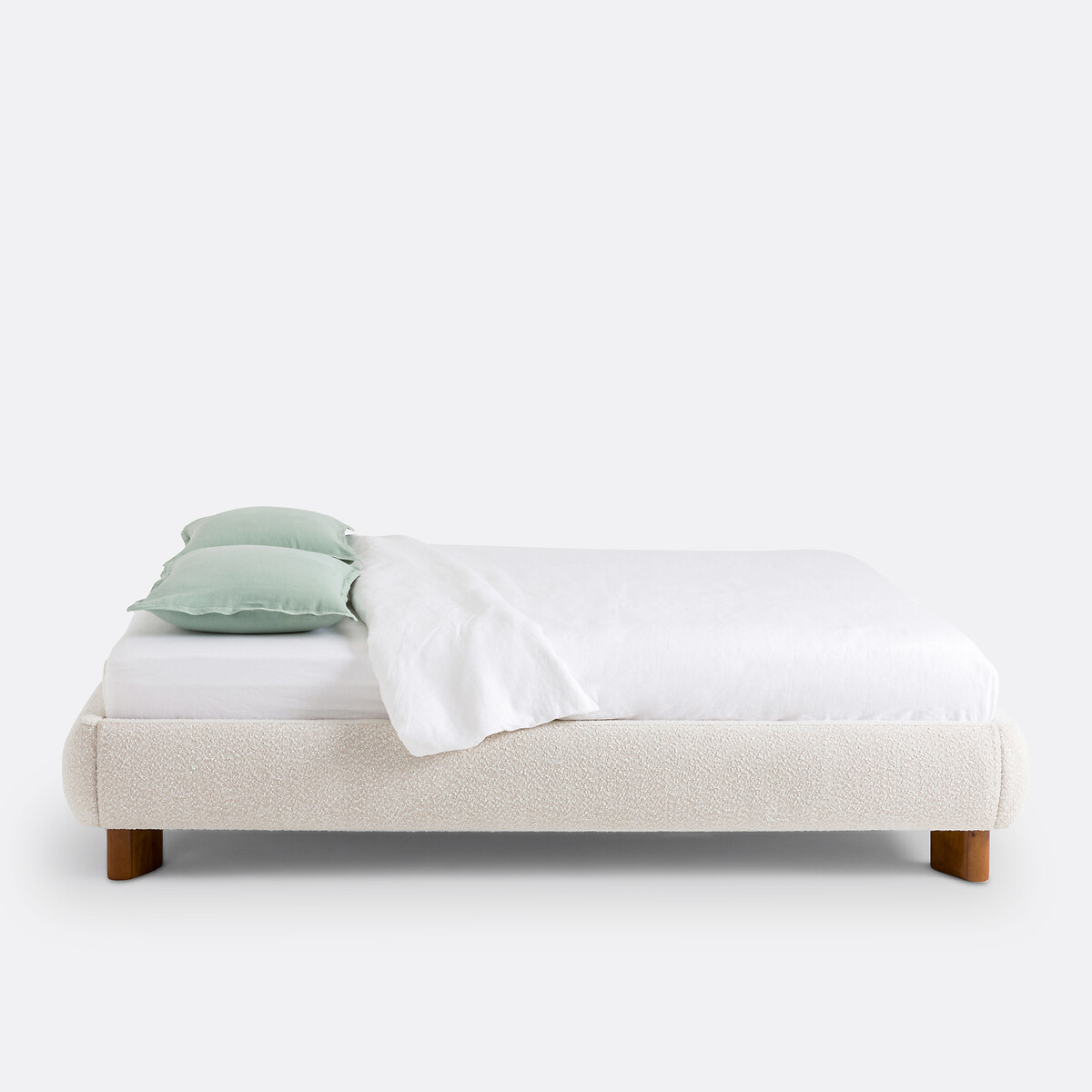 LA REDOUTE INTERIEURS<br>Cama em tecido bouclette com estrado de ripas, Mila