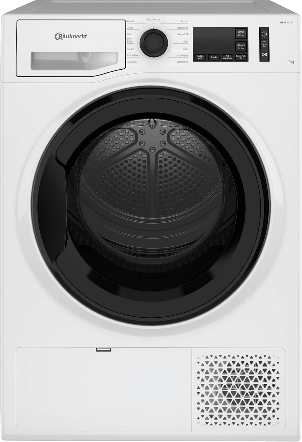 Bauknecht T Soft M11 82 N Wärmepumpentrockner /8kg /EEK A++ /Crease Care - knitterfreie Wäsche/ EasyCleaning-Filter / Auffrischen-Programm/ Baby-Programm/Anti-Allergie-Programm/Kuscheltier Programm