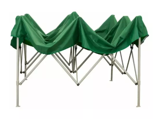 Gazébo pliable pliable 3 X 3 Vert recouvert de PVC imperméable