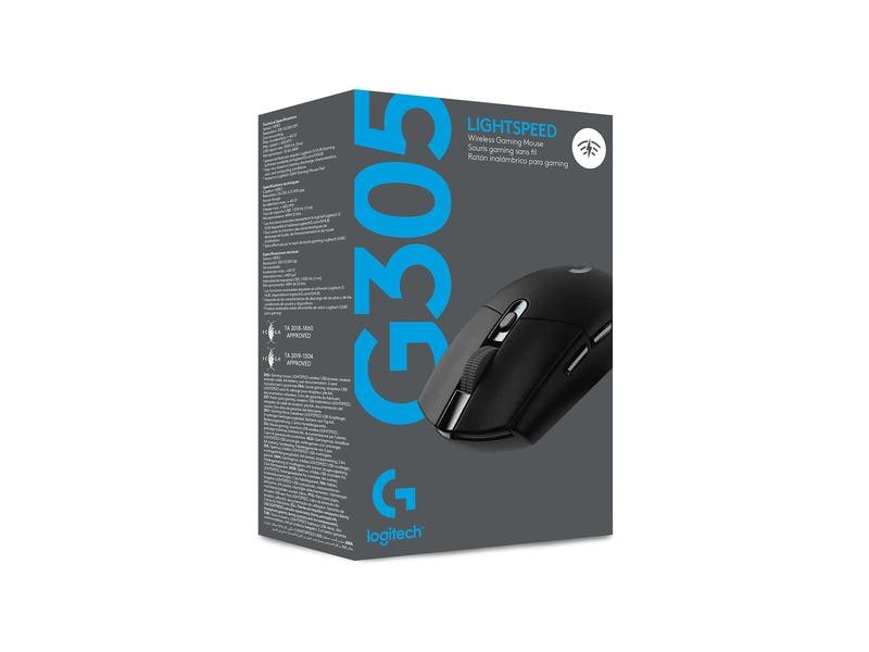 Logitech Gaming-Maus G305 Lightspeed Reaktionsschnelle, ausdauernde Wireless-Gamingmaus