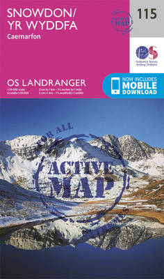 Snowdon & Caernarfon - OS Landranger Active Map 115 (Sheet map, folded)