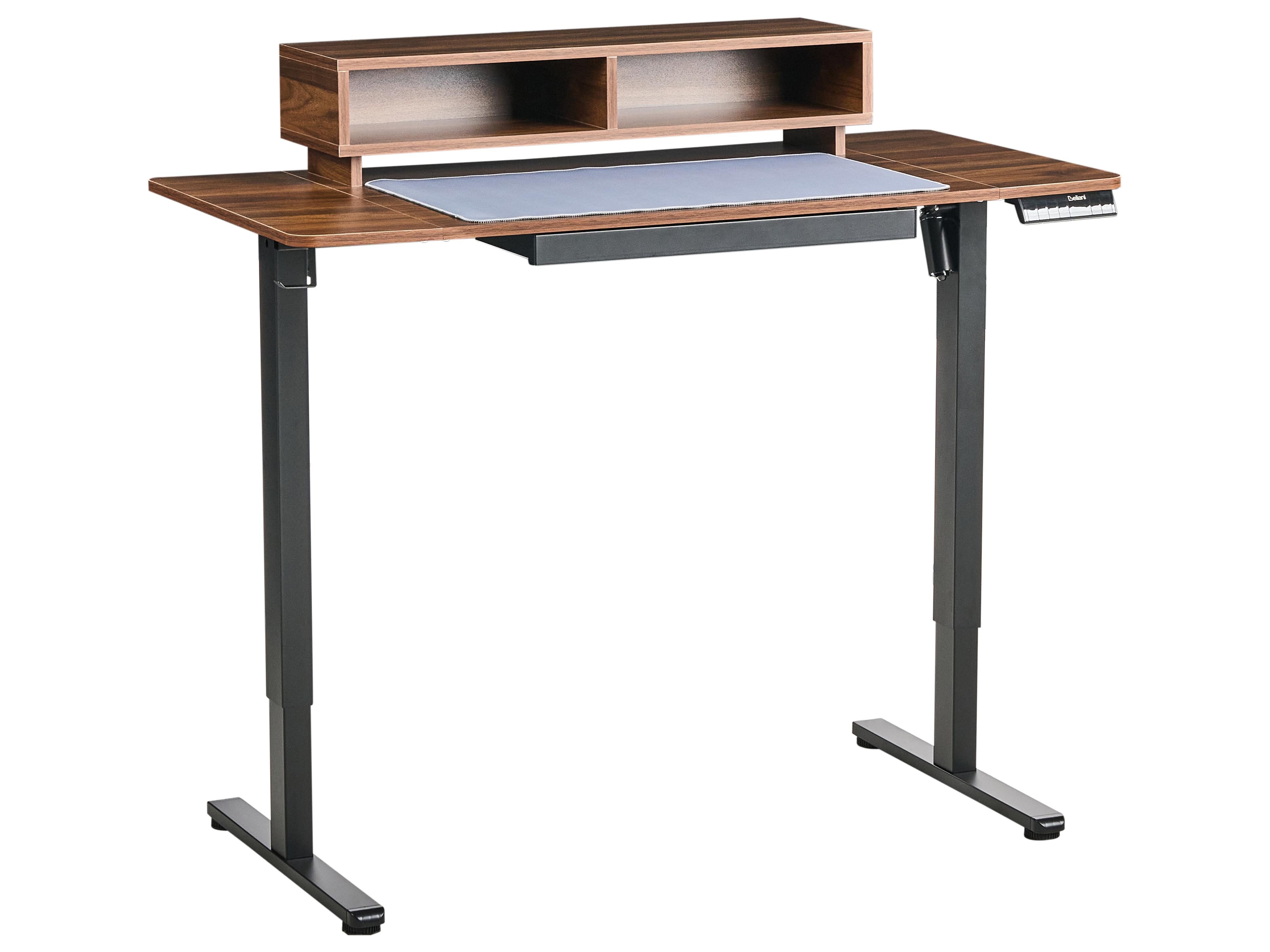 Elektrisch verstelbaar sta-bureau LUCAMA Bruin/zwart 120 cm 60 cm met USB-poort