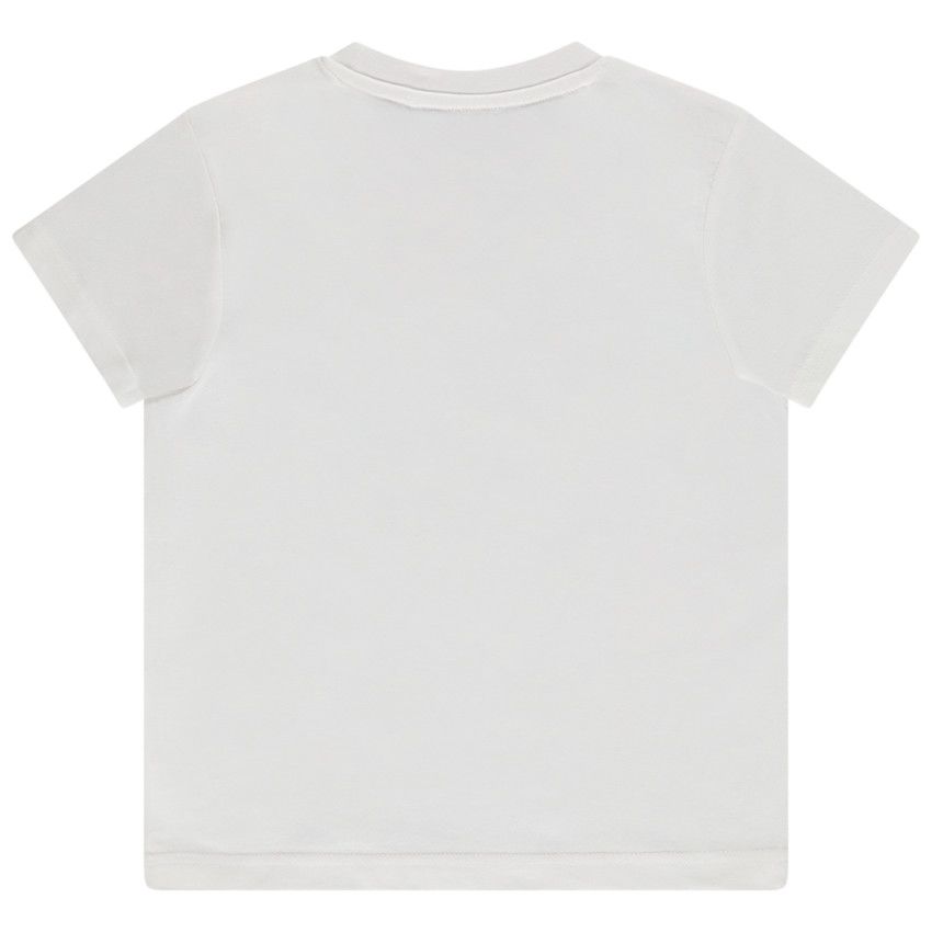 T-shirt manches courtes en jersey avec print fantaisie pour garçon - Blanc