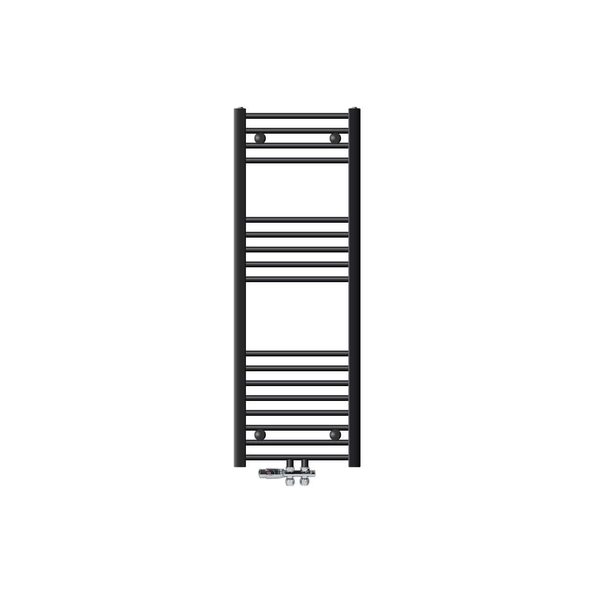 ECD Germany badkamerradiator, middenaansluiting, 400 x 1200 mm, antraciet, recht, met thermostaat en aansluitset, staande radiator, verwarming, handdoekwarmer, handdoekdroger, handdoekradiator
