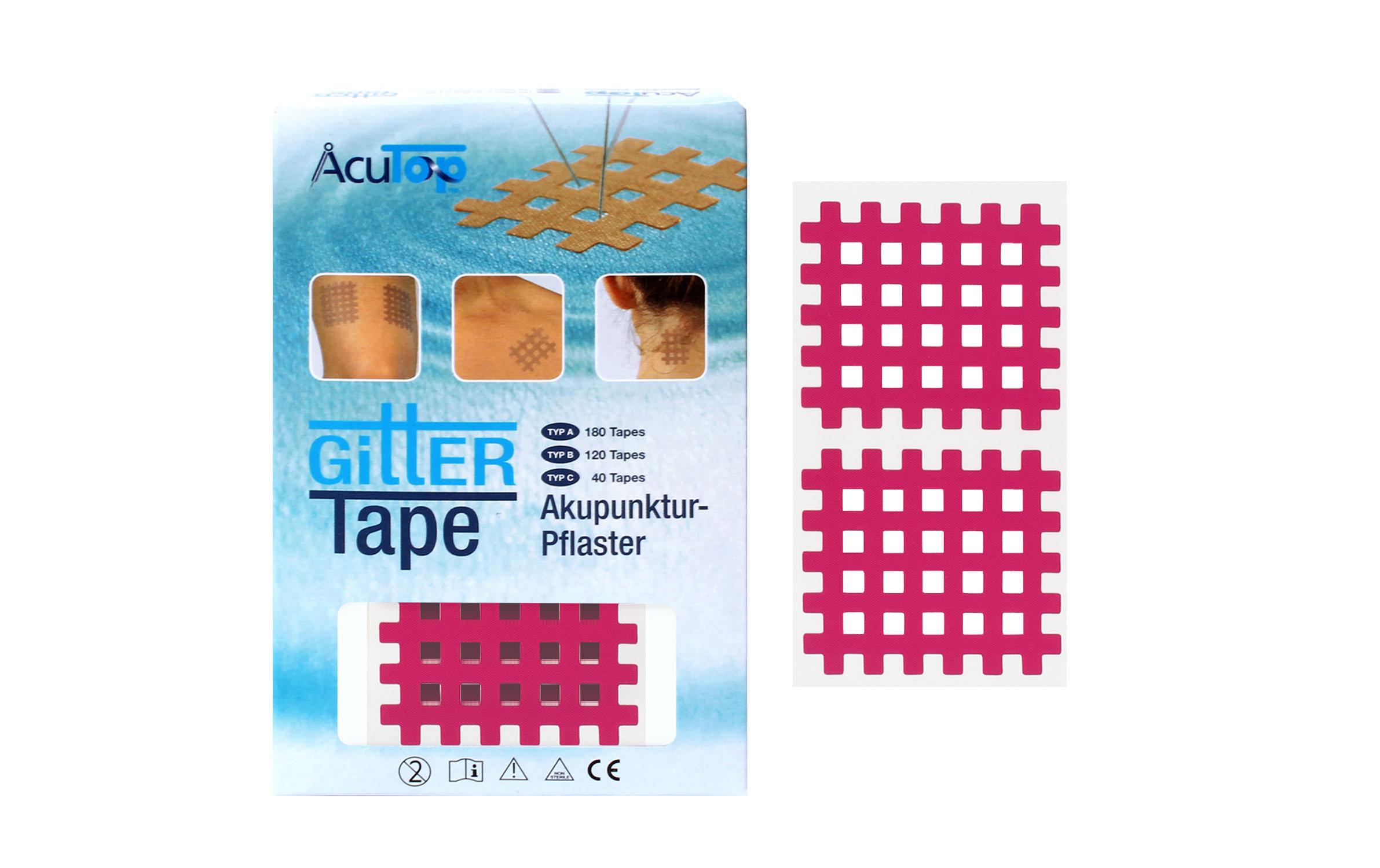 Gitter Tape Typ C 5.2 cm x 4.4 cm 40 StückAkupunkturpflaster gross