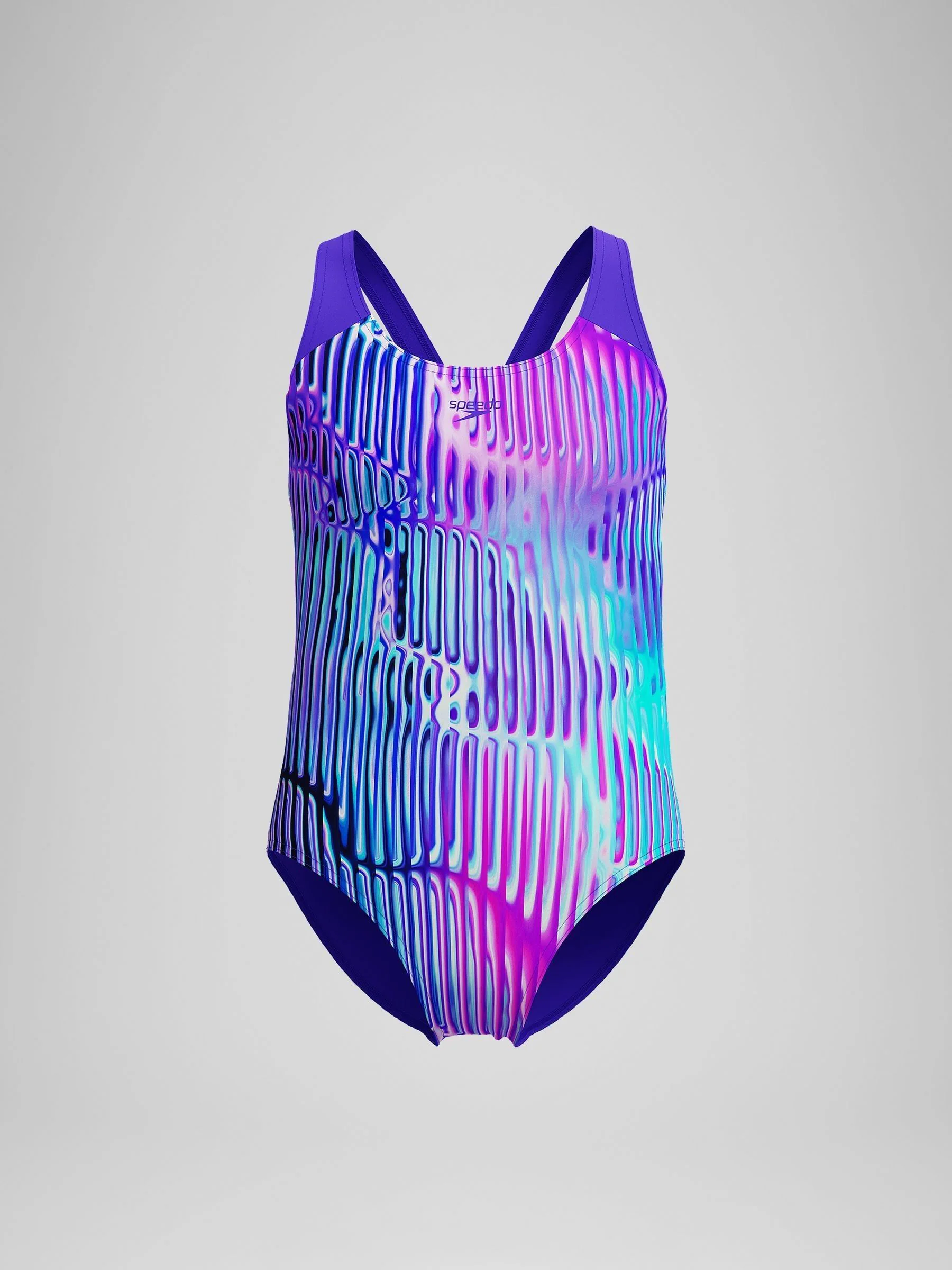 Blauw - Speedo Girls Digital Allover Splashback Swimsuit