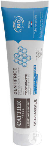 Cattier Dentargile Dentifrice Reminéralisant À L'Argile Et À La Propolis Bio Tube 75ml