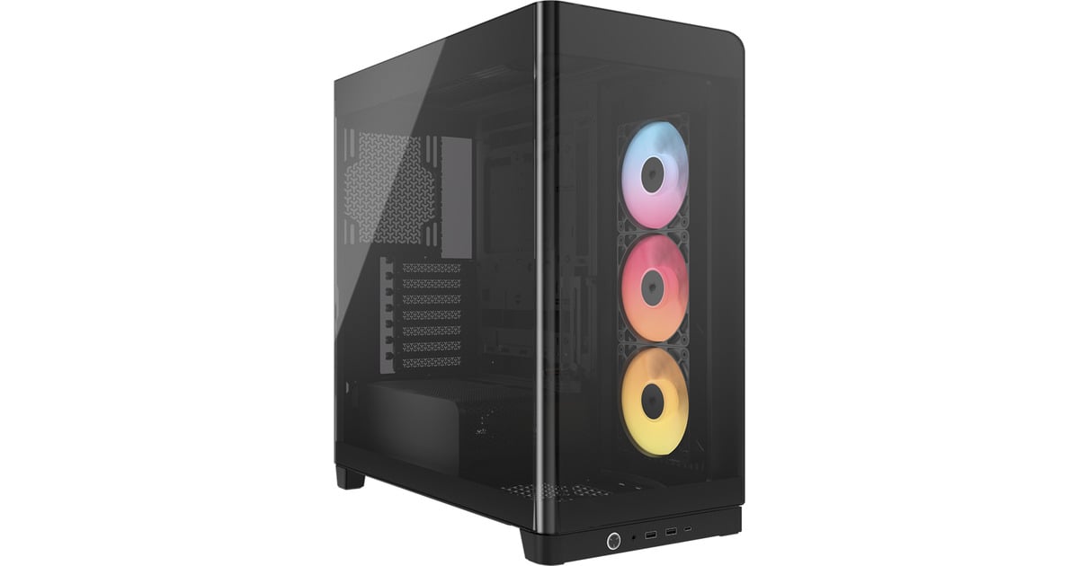 CorsairFRAME 4500X RS-R ARGB + NAUTILUS 360 RS ARGB midi tower behuizing  (Zwart | 2x USB-A | 1x USB-C | Tempered Glass)