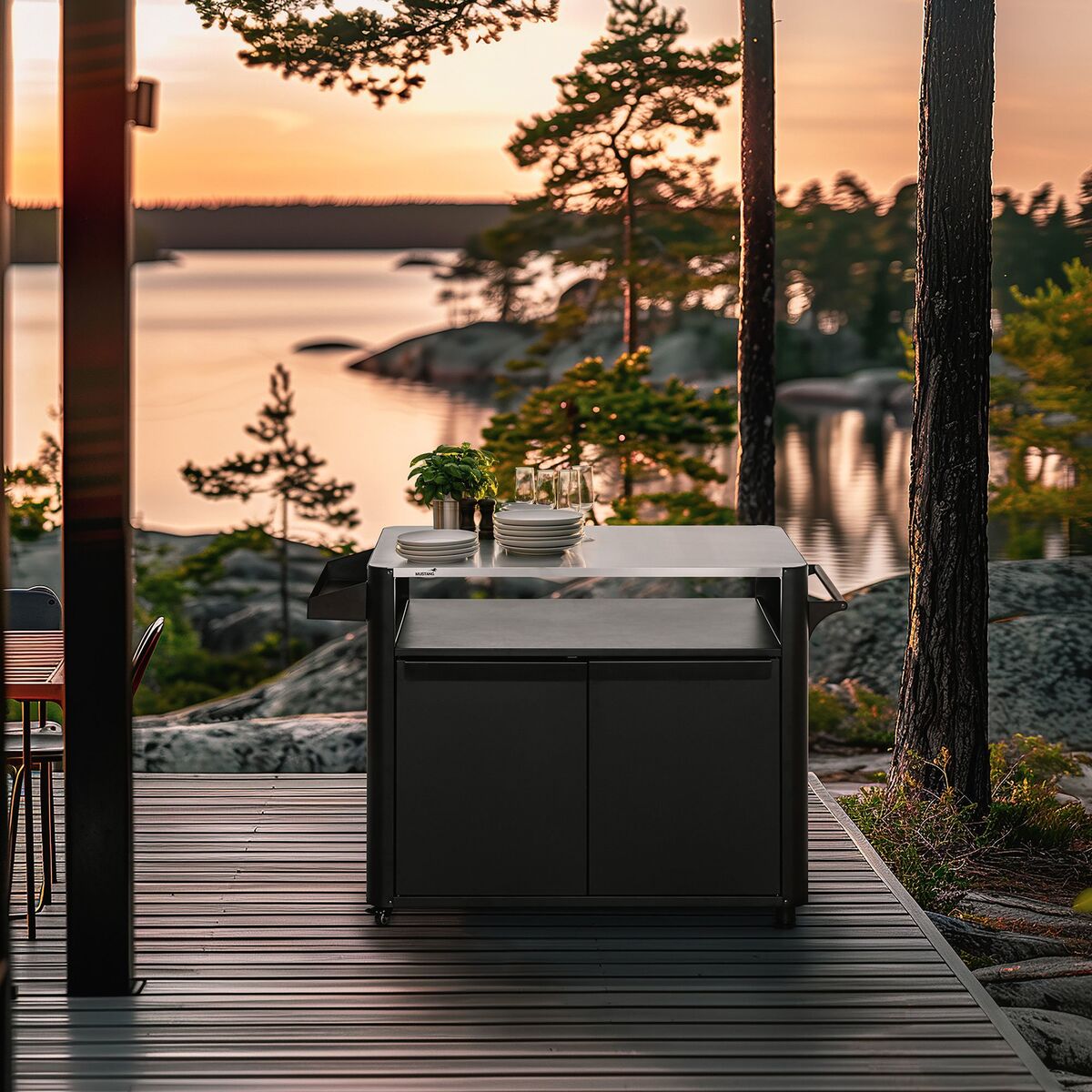 Grillbord, svart