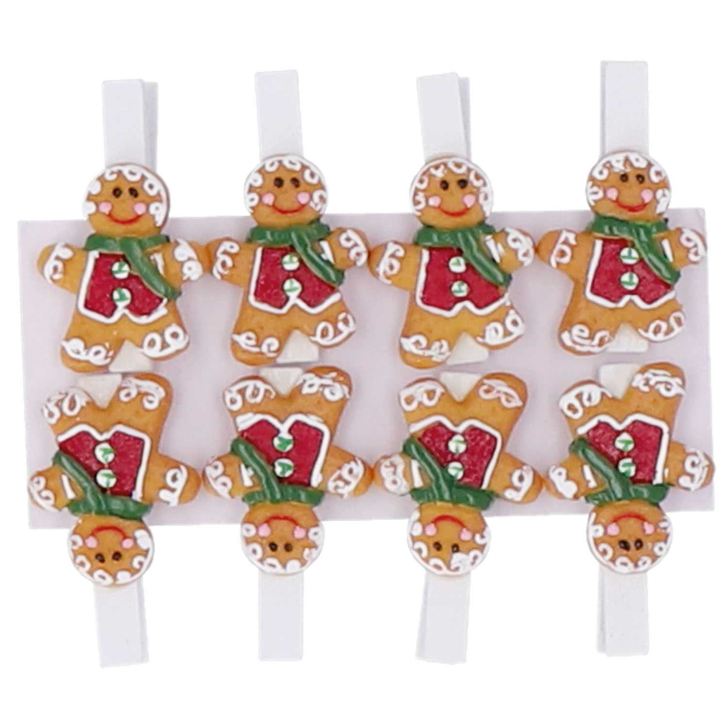 novooo Geschenkklammer Lebkuchenmann 6er