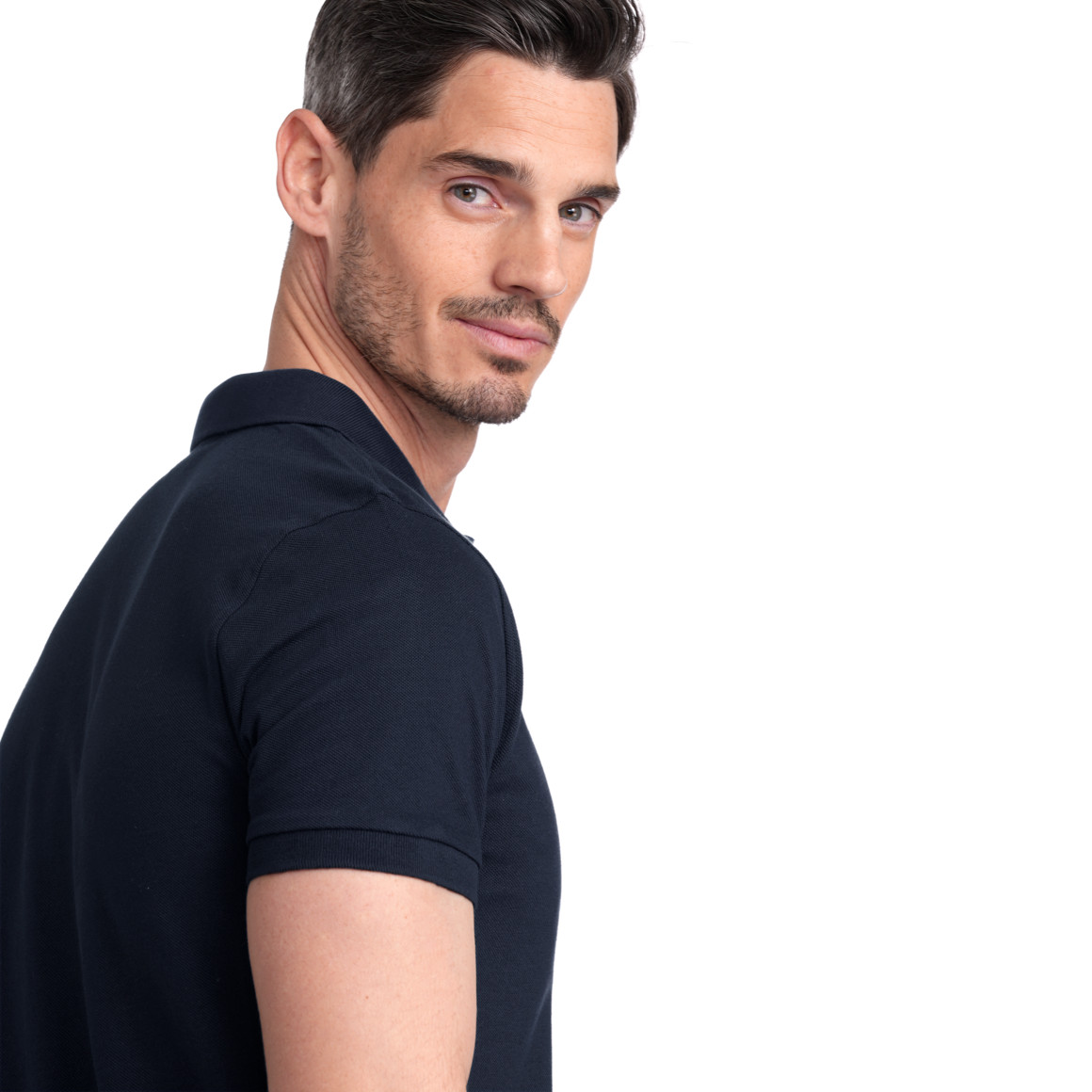 VanVaan Herren Poloshirt in Piqué-Qualität dunkelblau