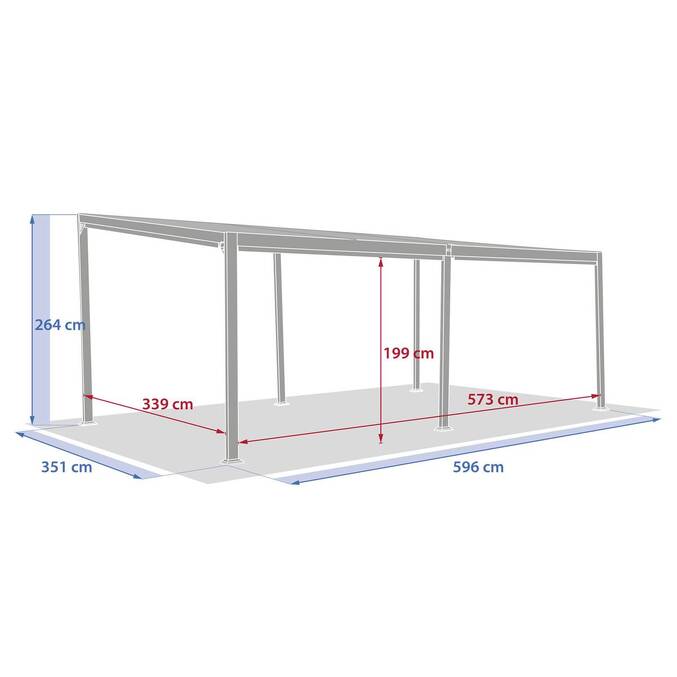 Pergola bioclimatique AVILA Graphite