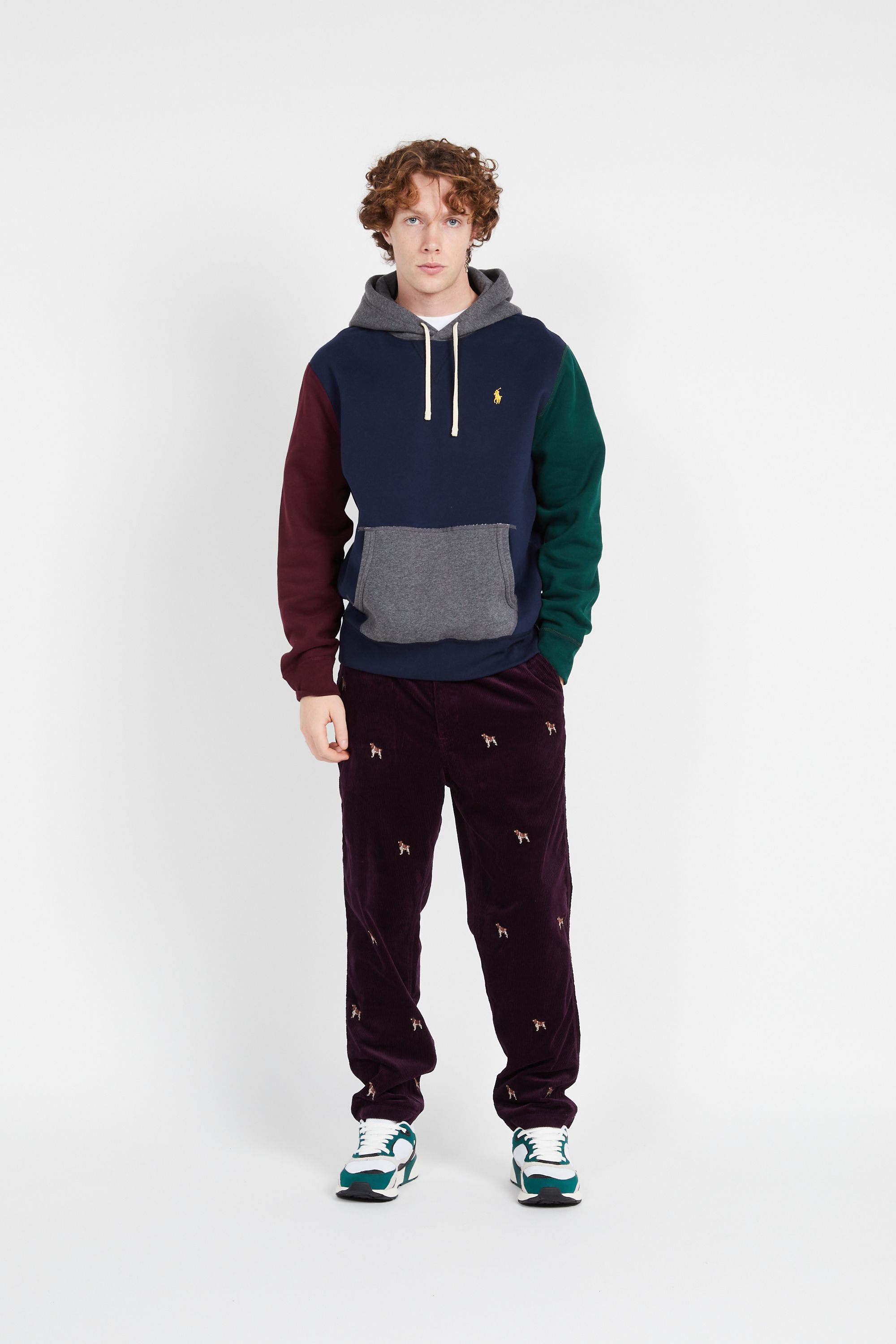 POLO RALPH LAUREN hoodie The RL Fleece Color-Blocked Hoodie Bleu