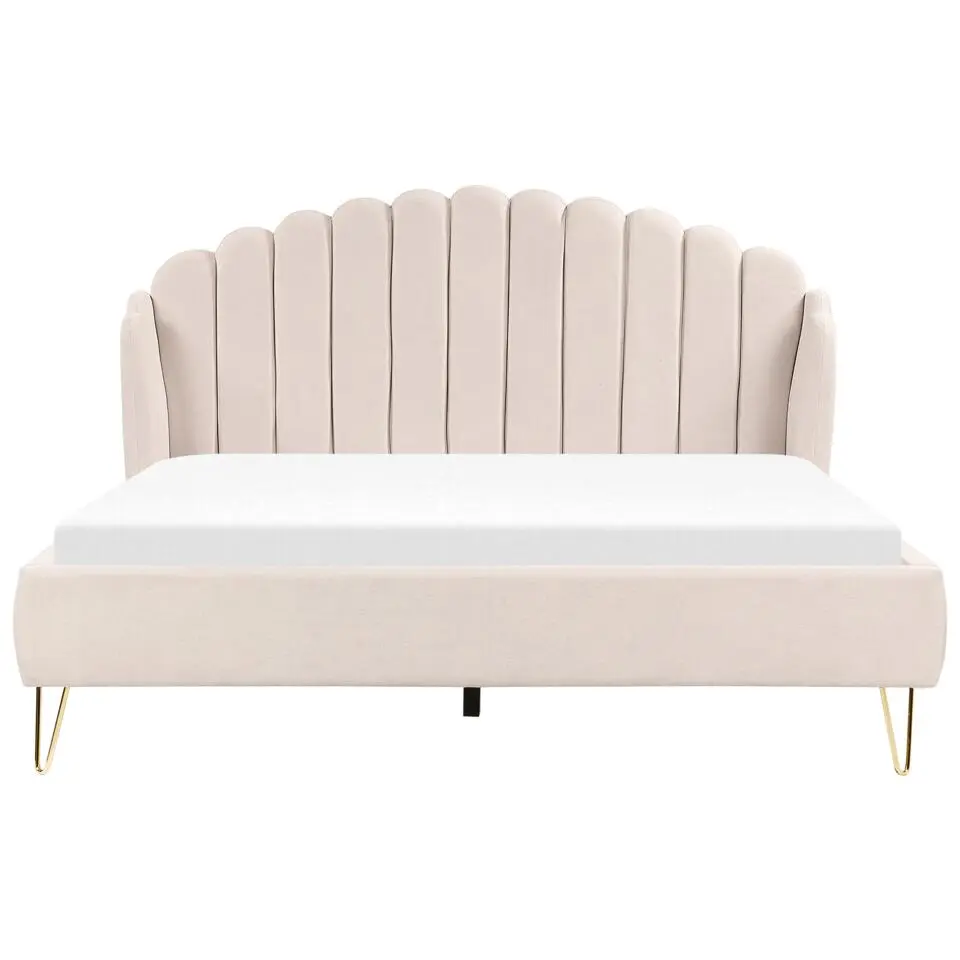 AMBILLOU - Bed - Lichtbeige - 180 x 200 cm - Polyester