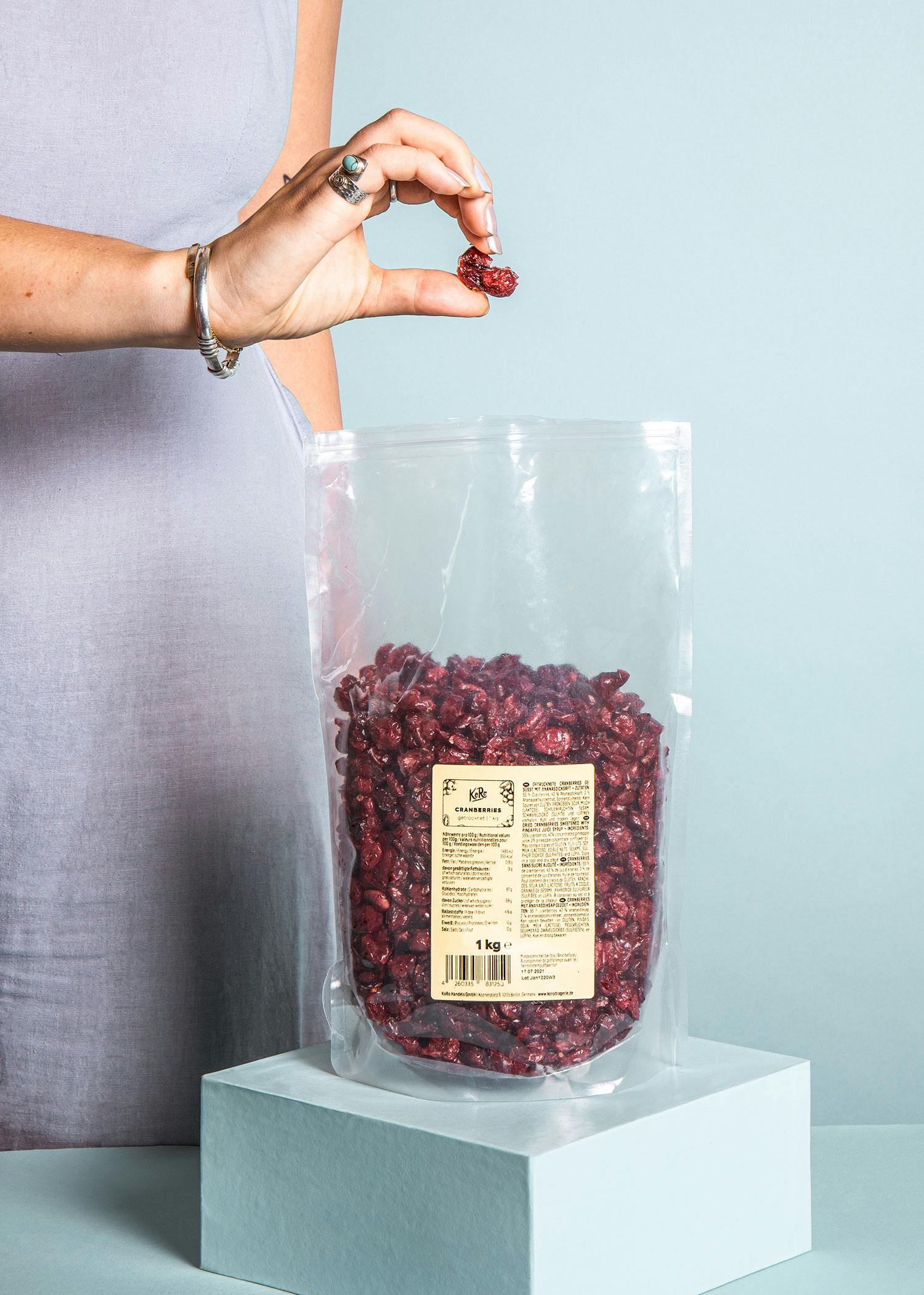 Cranberries mit Ananasdicksaft gesüßt 1 kg