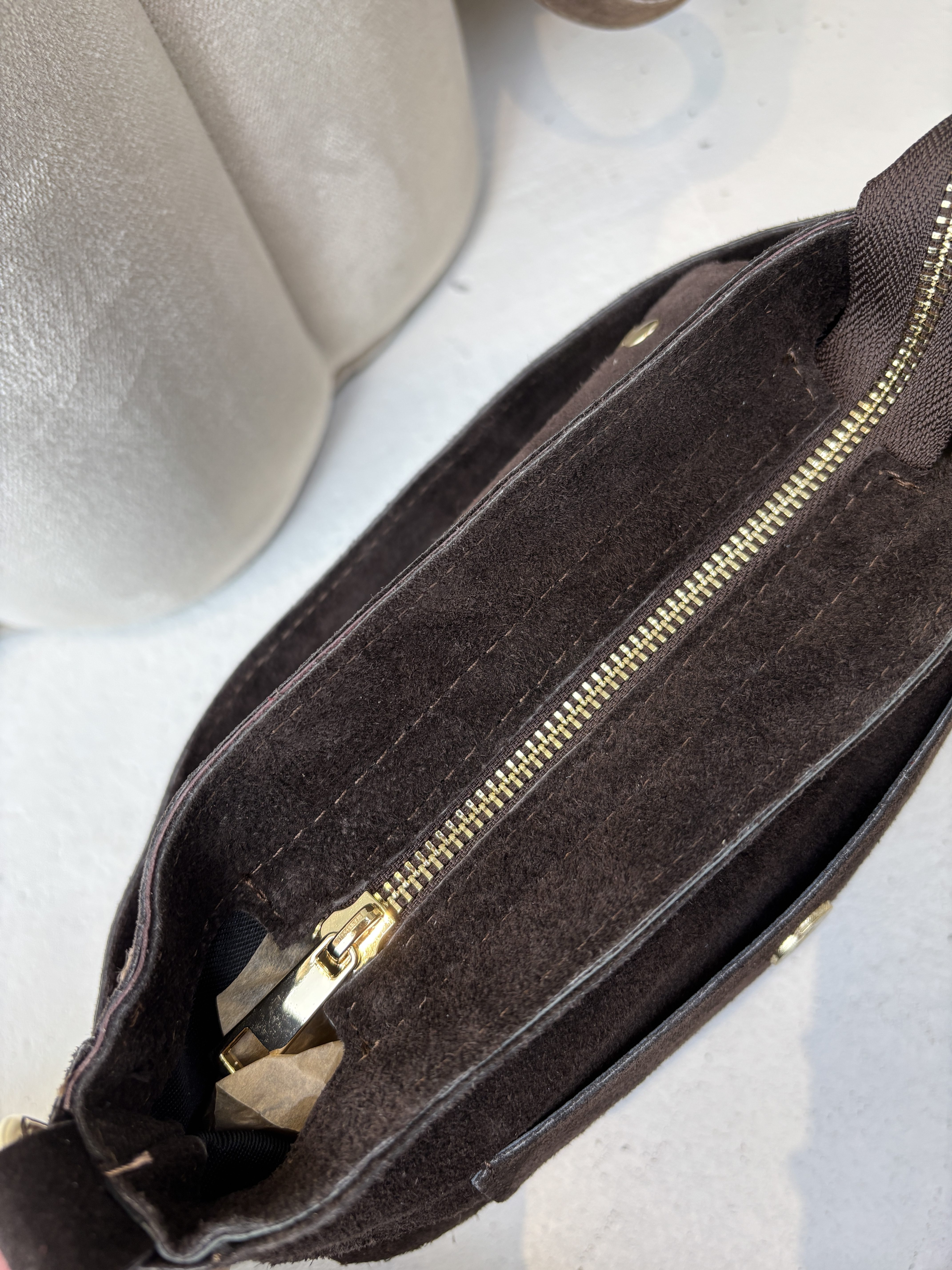 Winona Bag - Suede Donker Bruin