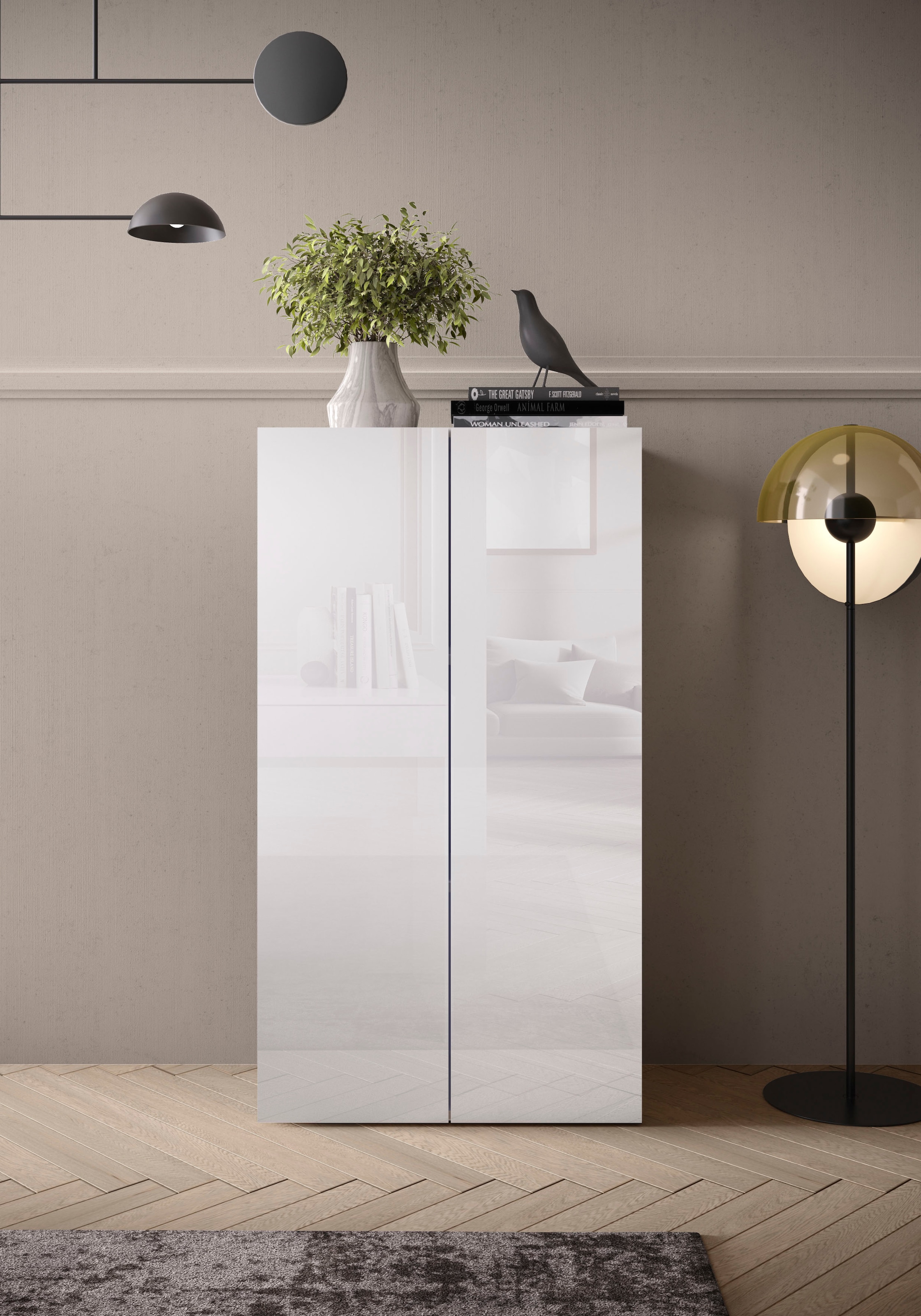 INOSIGN Aktenschrank »Basic, Mehrzweckschrank mit 2 Türen (innen 2 Einlegeböden),« Büroschrank in verschiedenen Farben, B 63 x H 114 cm