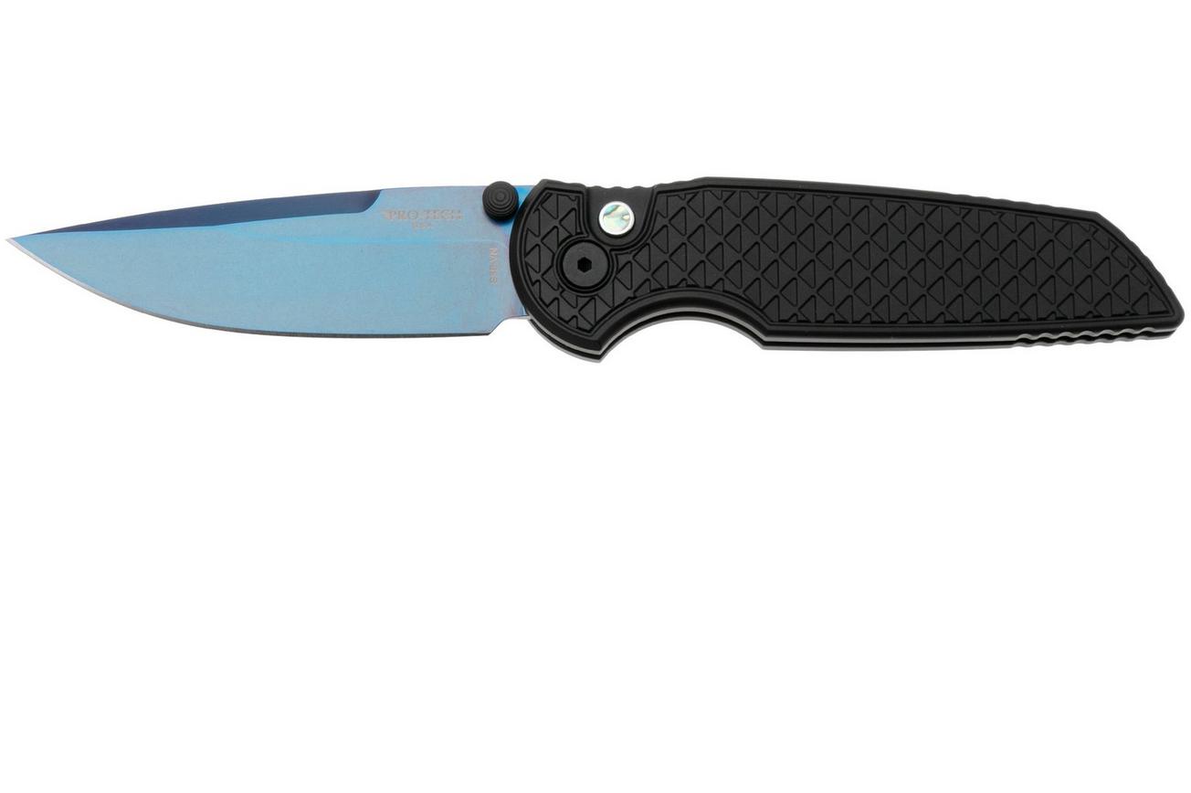 Pro-Tech TR-3 Integrity INT106-SB, Sapphire Blue PVD S35VN, Black Relic Aluminum, zakmes