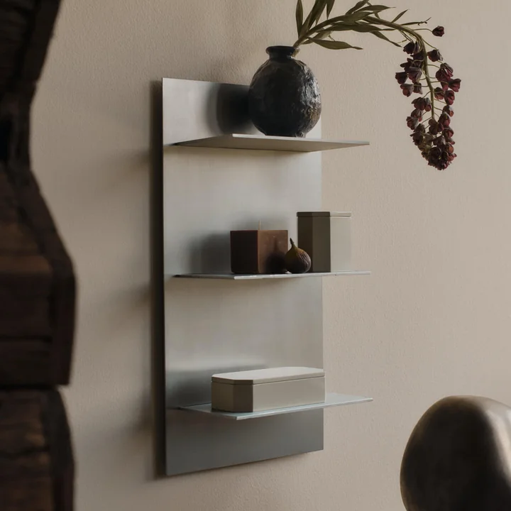 Ferm Living - Lager Triple Wandregal, Aluminium
