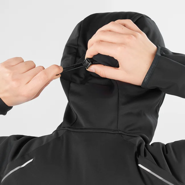MTN GORE-TEX SOFTSHELL  Windjacke mit Kapuze durchgehendem Reißverschluss Damen