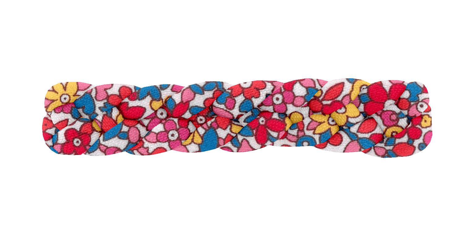 Barrette Cheveux Tressée Cocktail De Fleurs