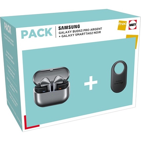 Ecouteurs Samsung PACK GALAXY BUDS3 PRO ARGENT + SMARTTAG2