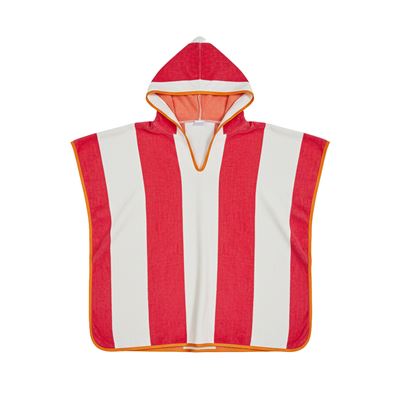Poncho de bain enfant à rayures - 400 g/m²