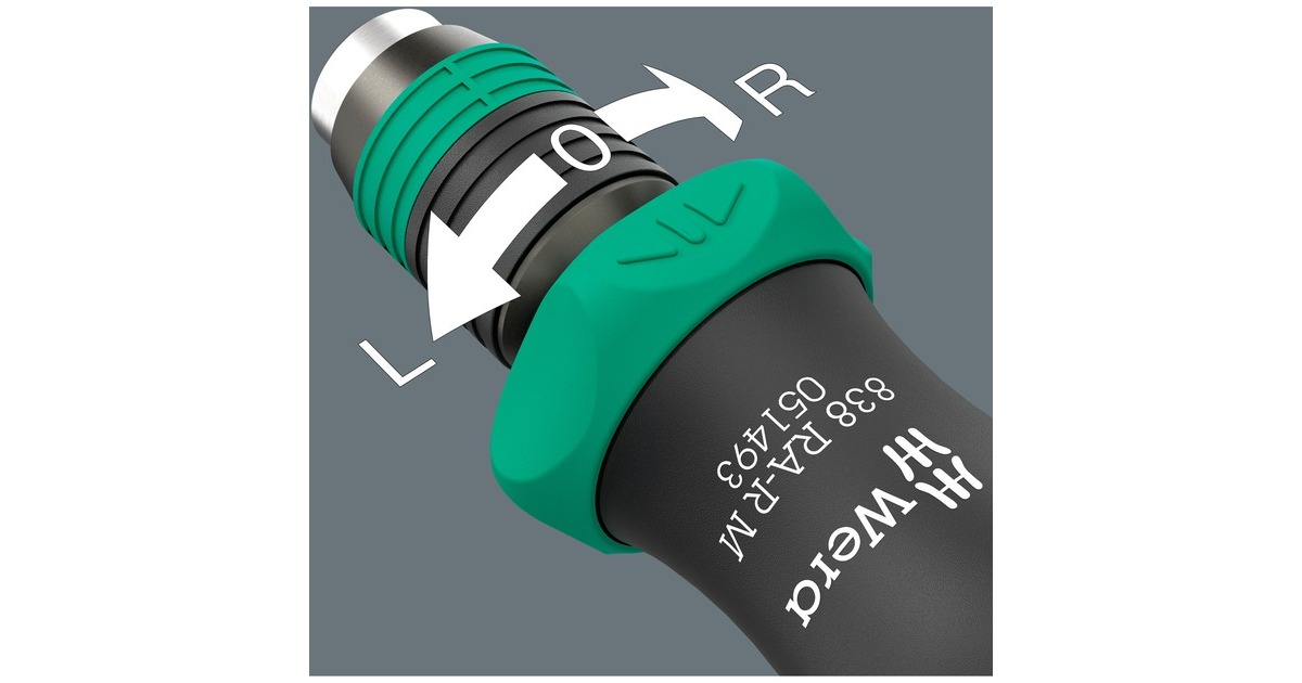 WeraKraftform Kompakt 838 RA-R M Imperial Set 1 bitset  (Zwart/groen, 15‑delig)