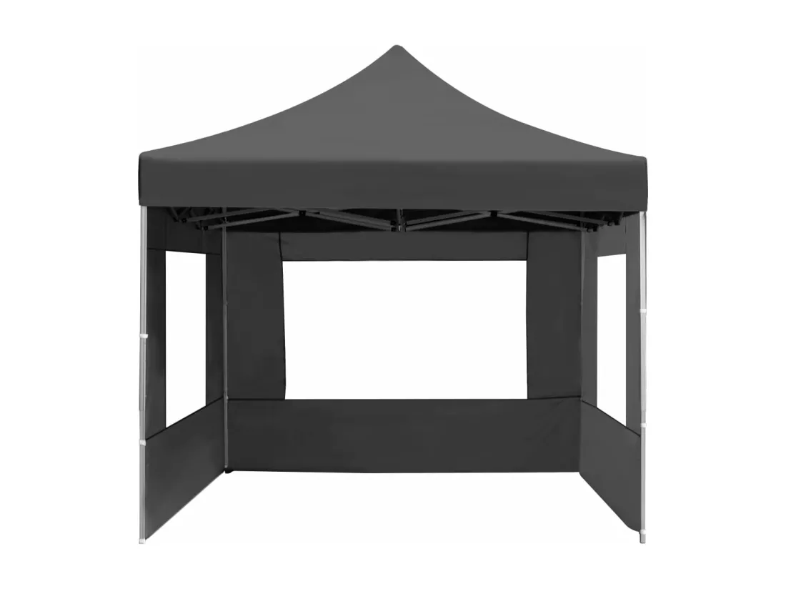 Tente de réception pliable à parois Aluminium 4,5x3m Anthracite