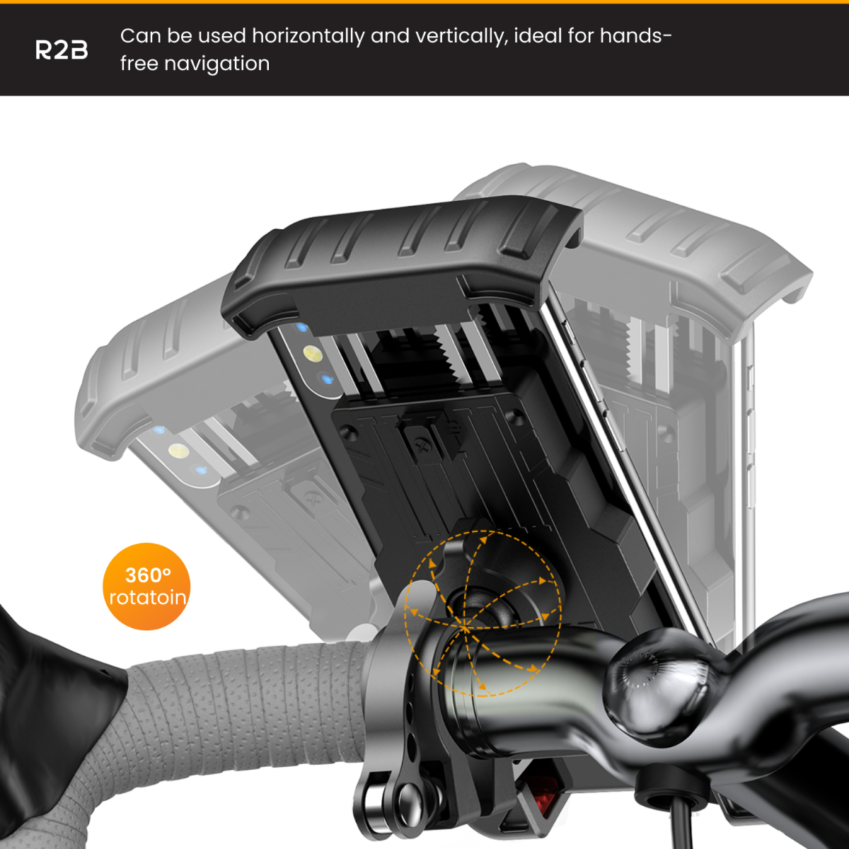 R2B Robuuste Fiets & Motor Telefoonhouder