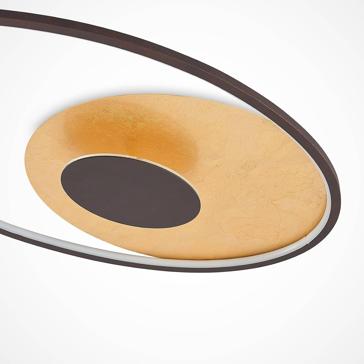 Lindby LED Deckenleuchte Feival dimmbar (Modern) in Braun aus Metall (1 flammig,) - Lampe Deckenlampe Wohnzimmerleuchte
