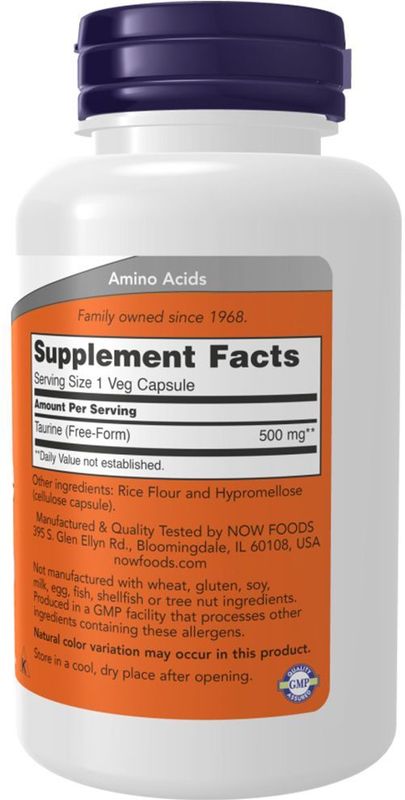 Now Foods Taurine 500mg