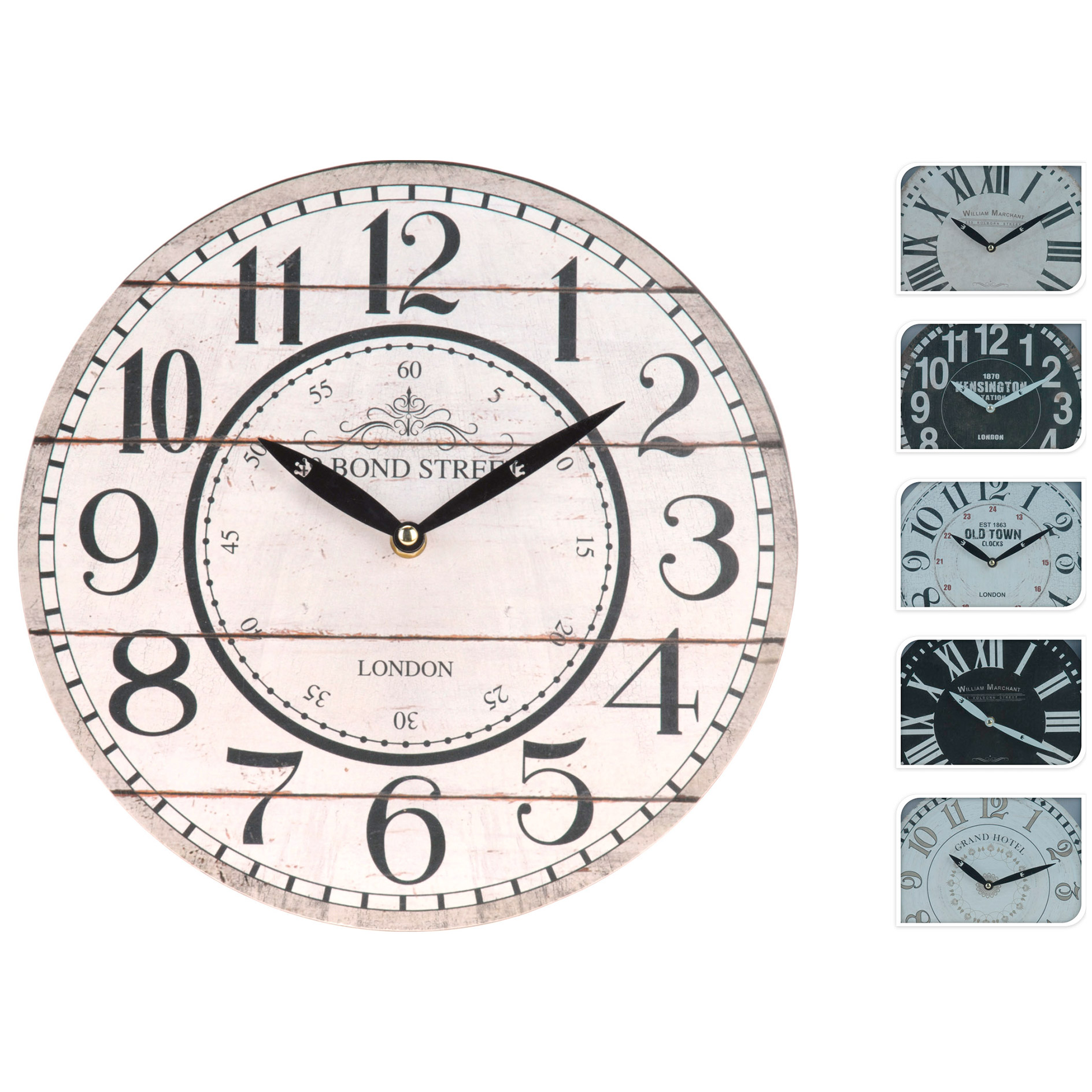 Wanduhr - sortierte Designs - Ø 28 cm