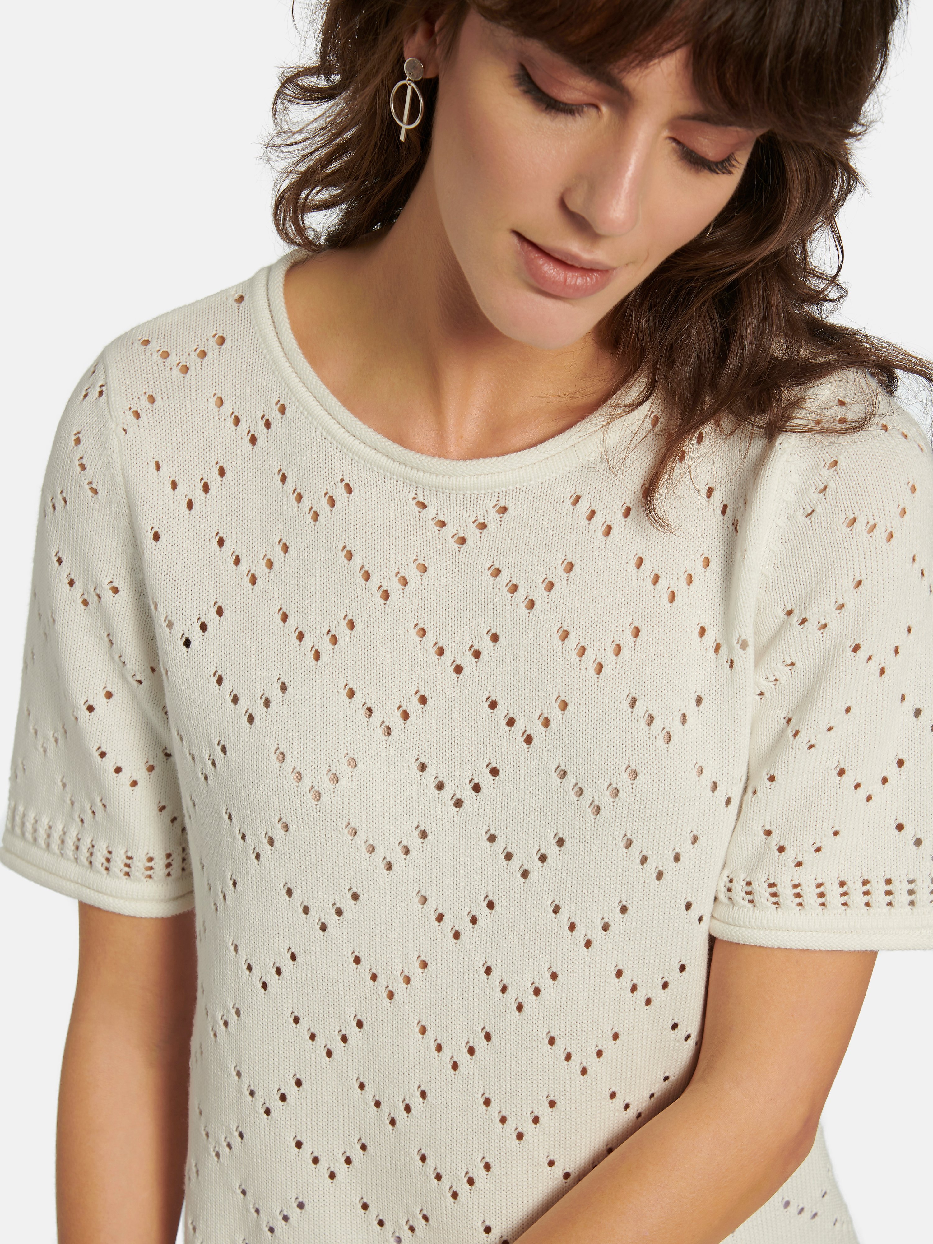 Rundhals-Pullover mit ­1/2-Arm