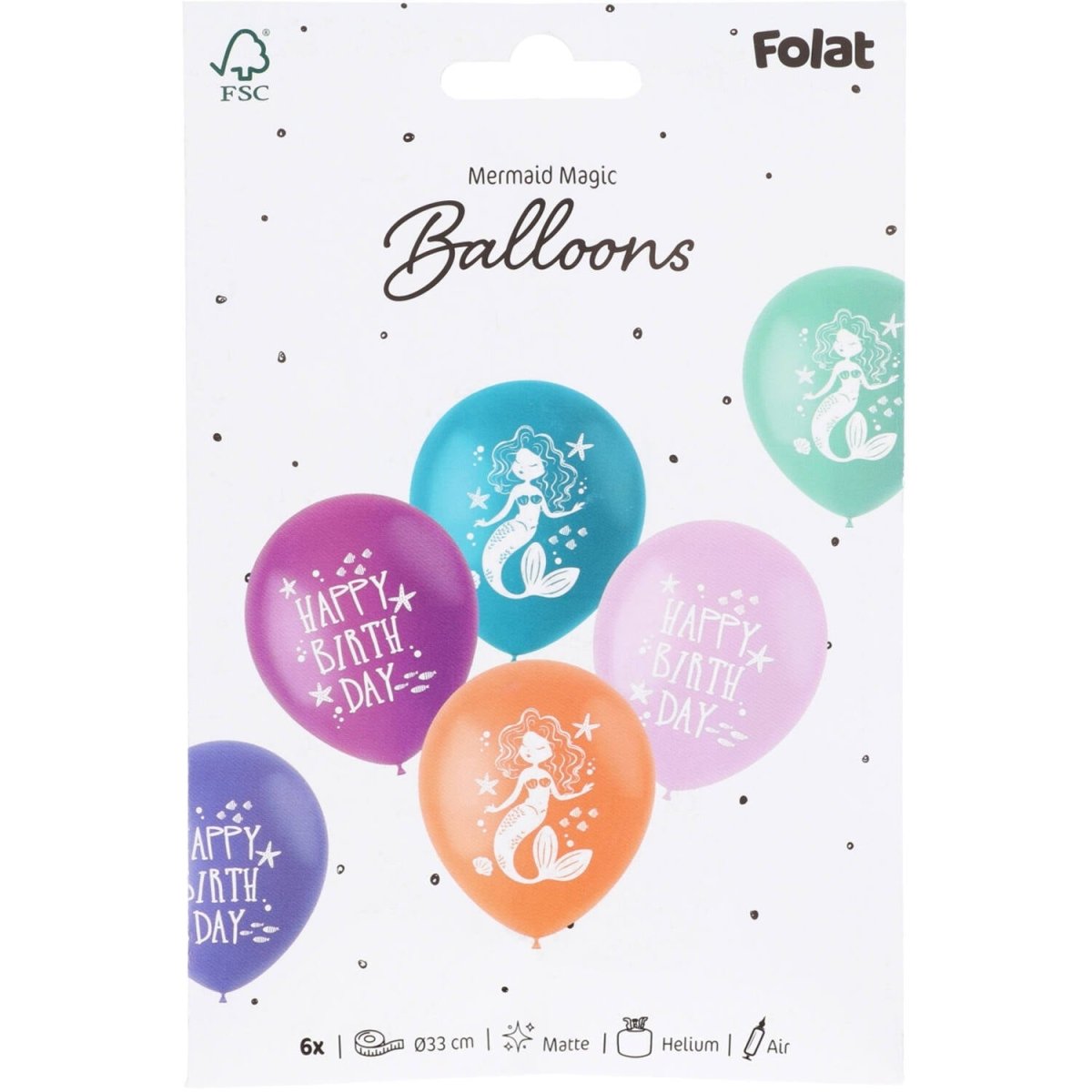 Happy Birthday Ballonnen Zeemeermin 33cm