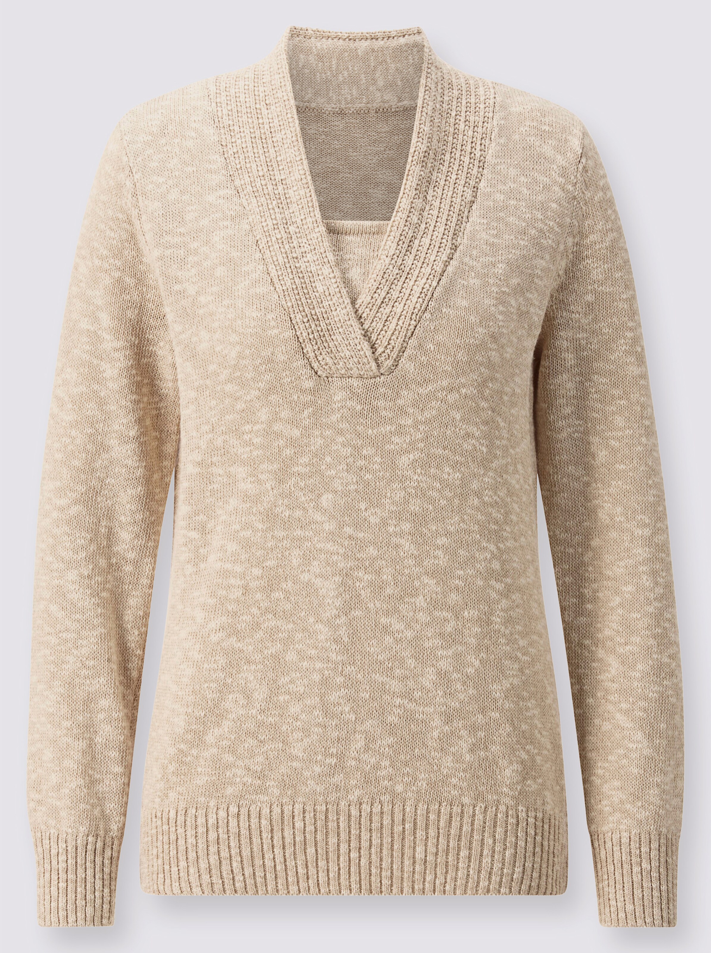 V-Ausschnitt-Pullover