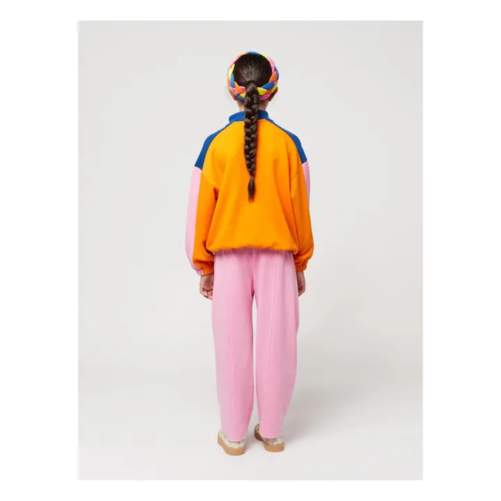 Bobo Choses Pull Coton Bio Color Block | Orange