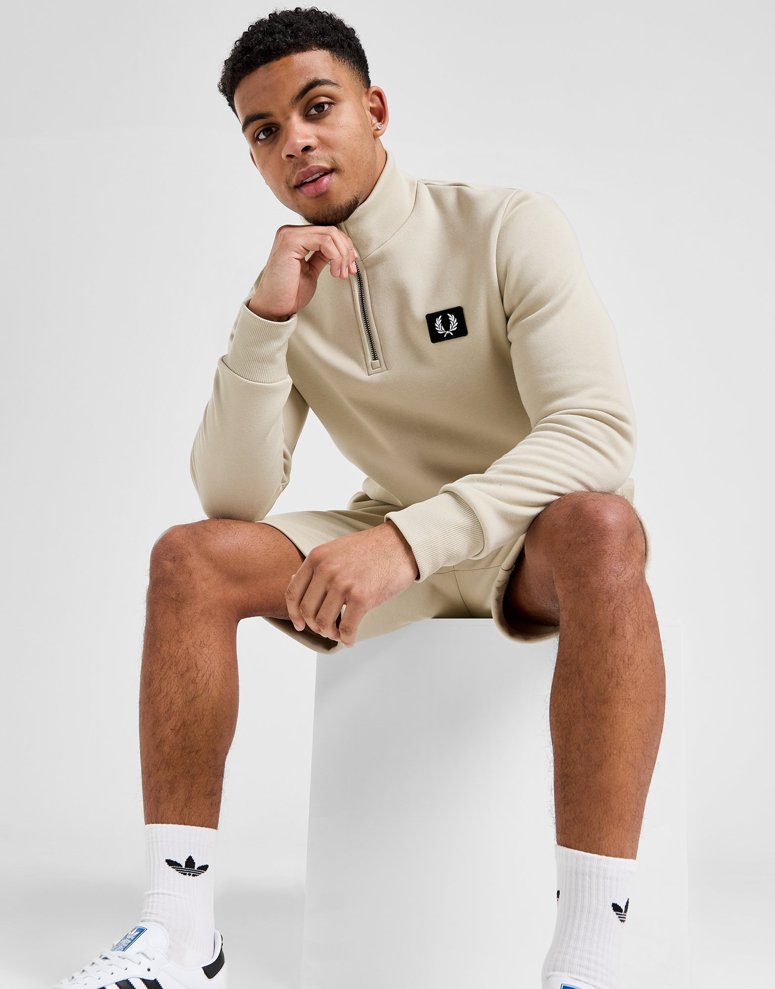 Fred Perry Sweat Zippé Badge Homme