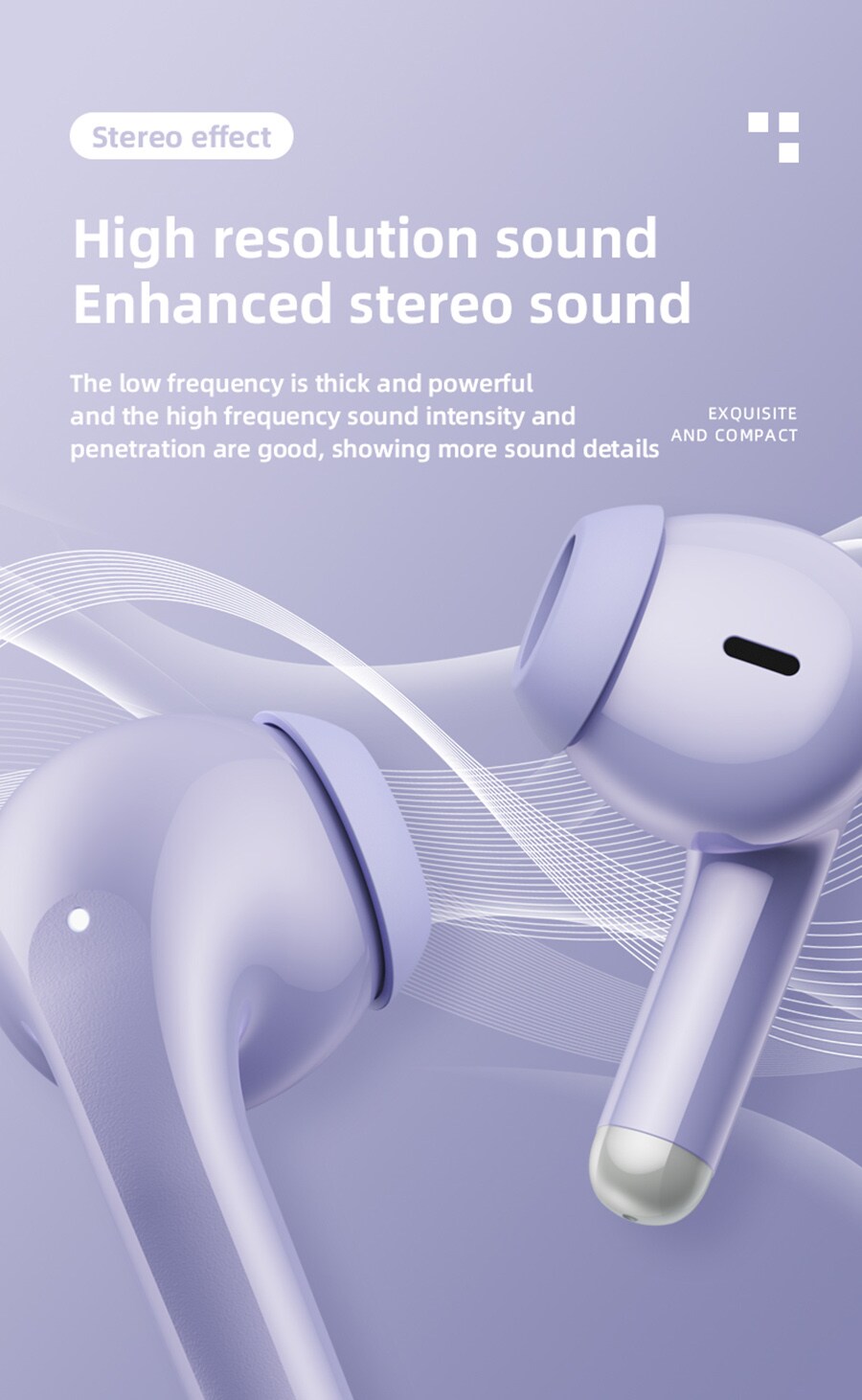 Lenovo LP40 Pro Bluetooth-Kopfhörer Violett