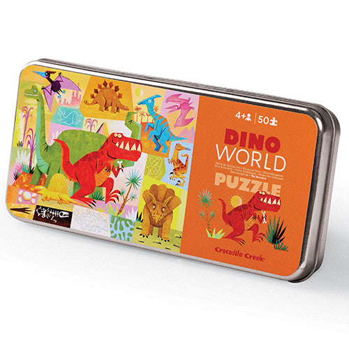 Crocodile creek puzzel in blik dinosauriërs - 50st