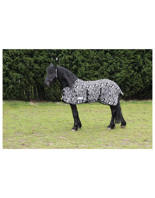 Waldhausen Vliegendeken Zebra Zwart&Wit - Paardendekens