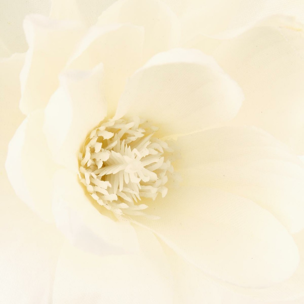 Composition florale artificielle magnolias blanc vase en céramique h 73 cm