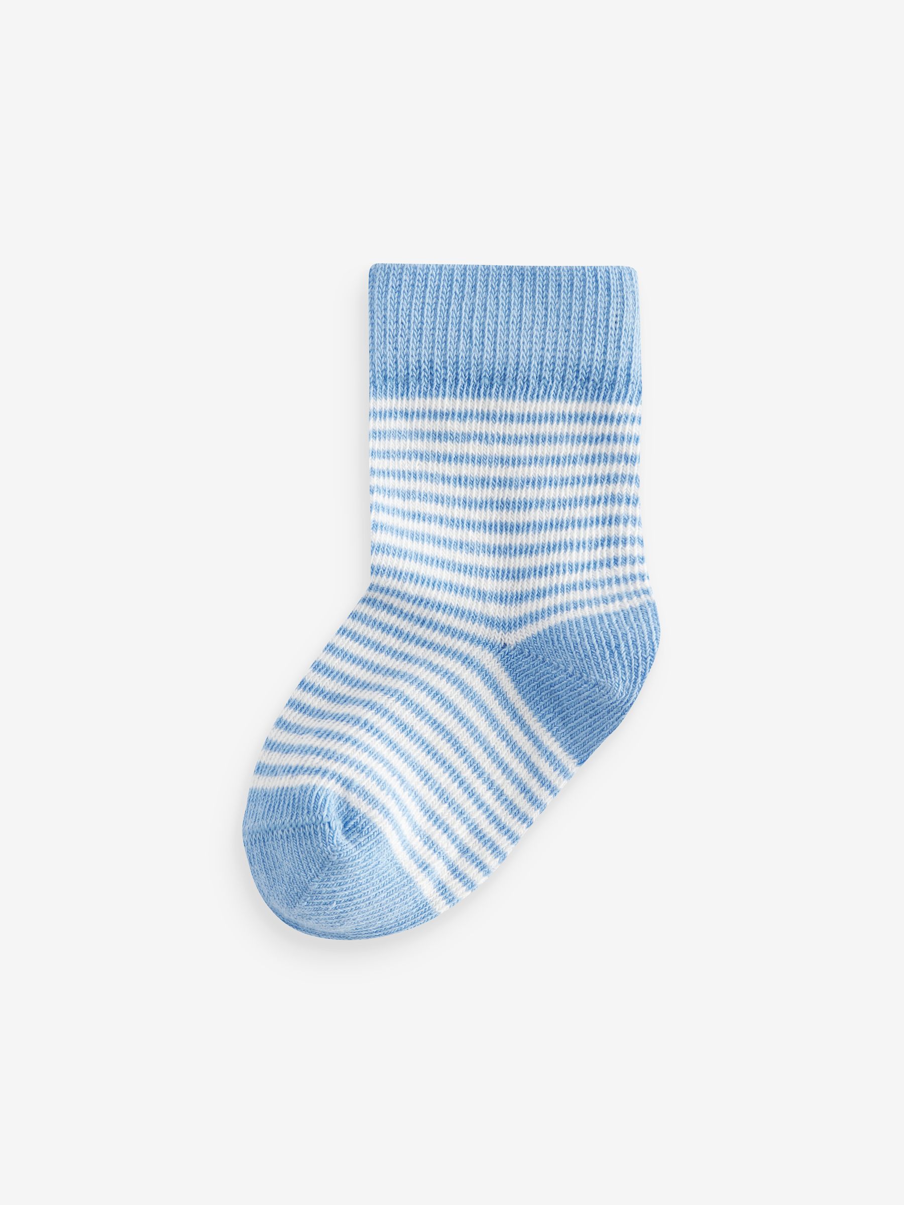 Blauw/wit - Verpakking van 7 paar babysokken (0 mnd-2 jr)