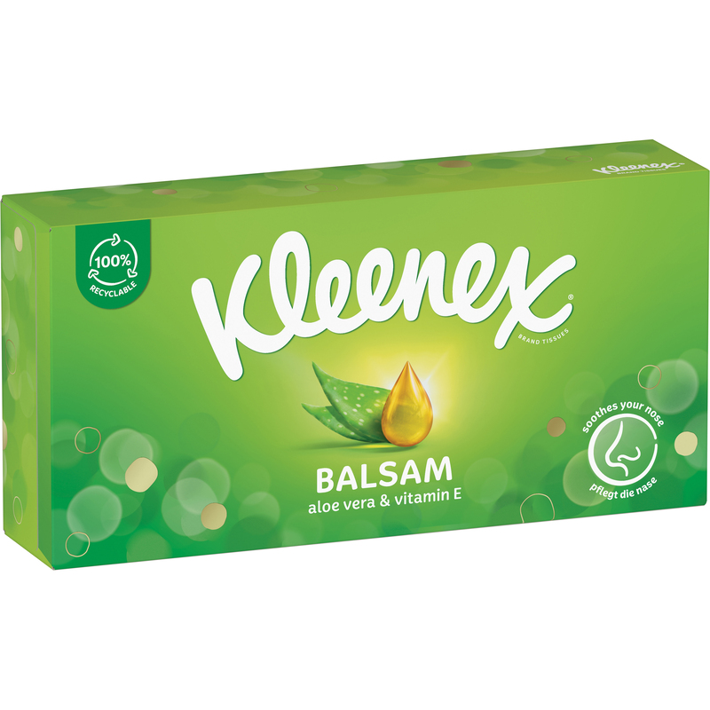 Kleenex Taschentücher Balsam in Box, weiss, 1 Pack à 56 Stück