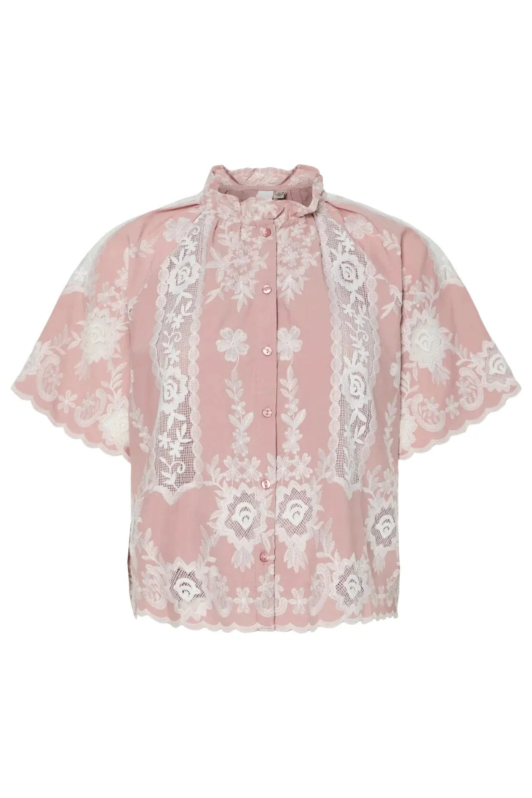 Y.A.S Yasemina Ss Embroidered Shirt Fest