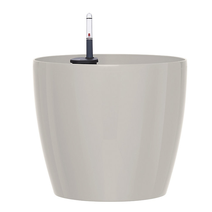 Pot rond Poetic Casa Brillant 36 gris soie ø36 x h.32 cm