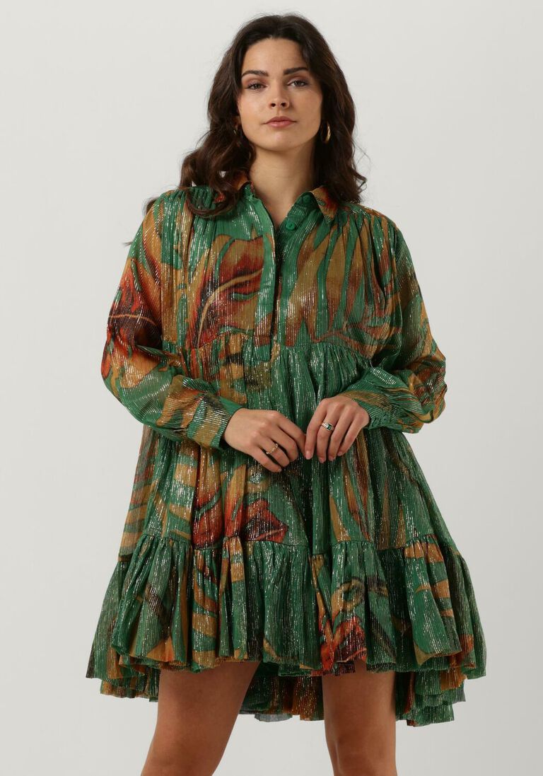 MES DEMOISELLES groene mes demoiselles mini jurk dress prudance