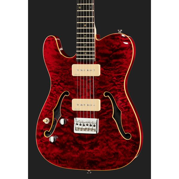 Harley Benton TE-90QM LH Trans Red Bundle