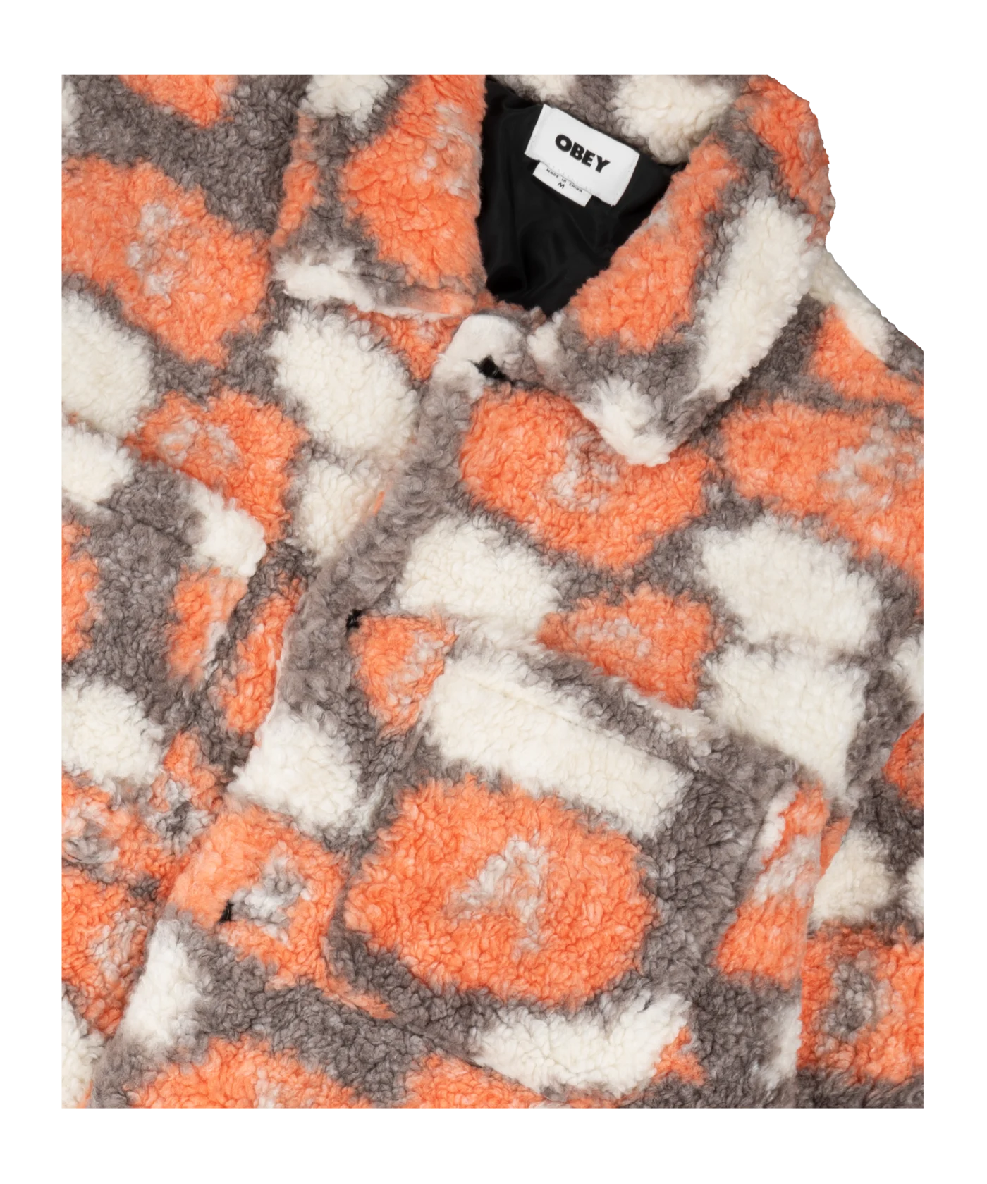 Obey Romie Sherpa Jacke Orange