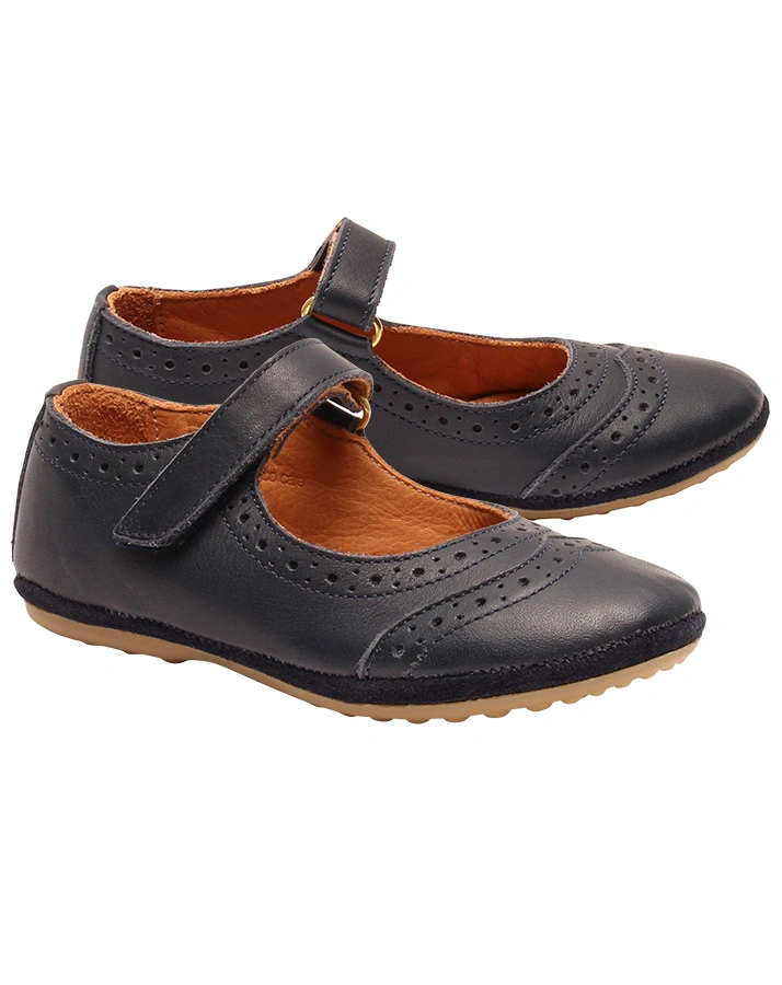 Leder-Ballerinas RIA in navy